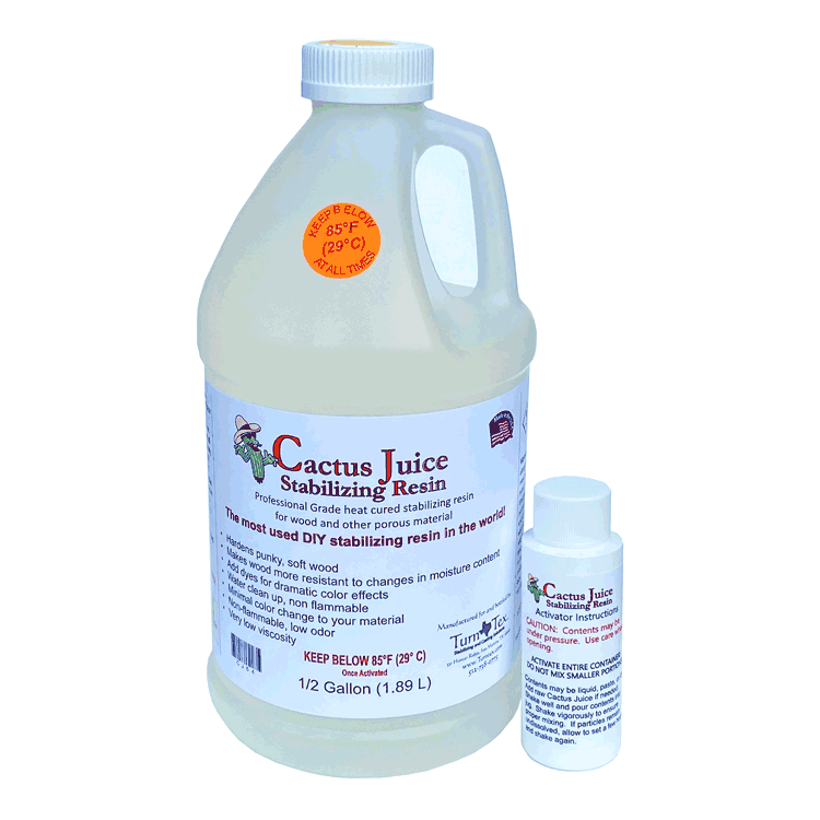 Cactus Juice Stabilizing Resin and Dyes: 1 Gallon (3.79 L) Cactus Juice -  Medium Volume Discount (min 2 gallons)