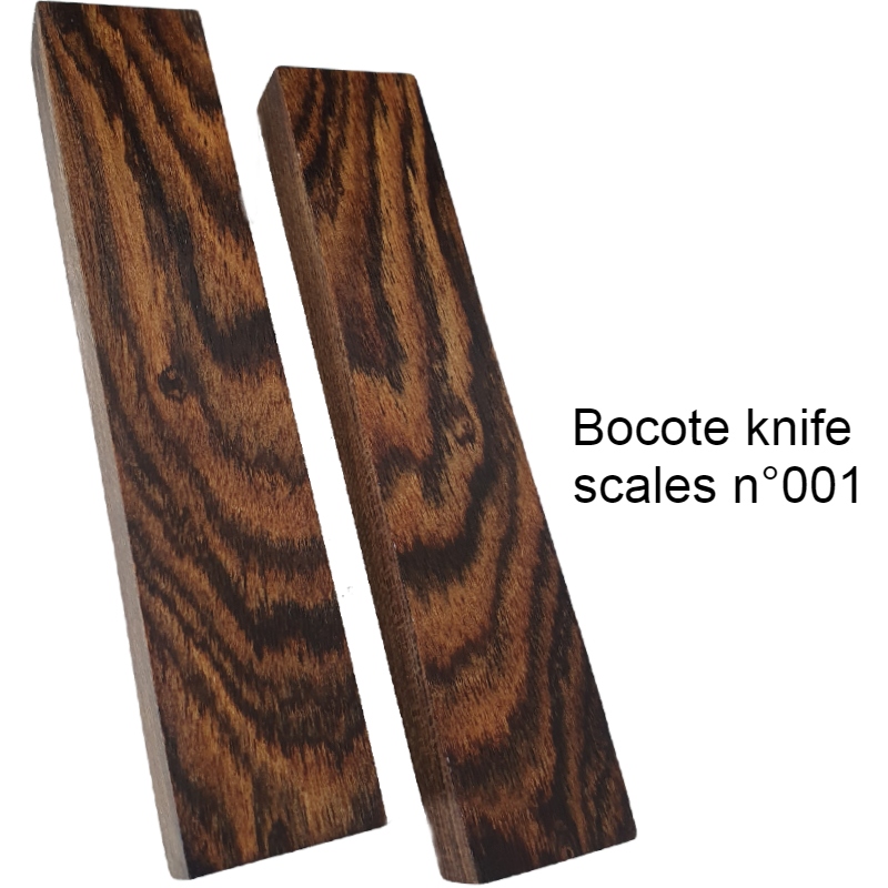 Bocote knife scales n°001 stabilized - Kouto knife scales