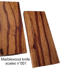 Marblewood knife scales n°001 stabilized