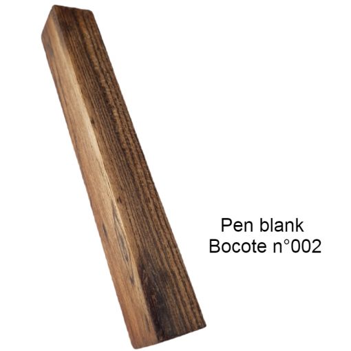 pen blank bocote n002 stabilized